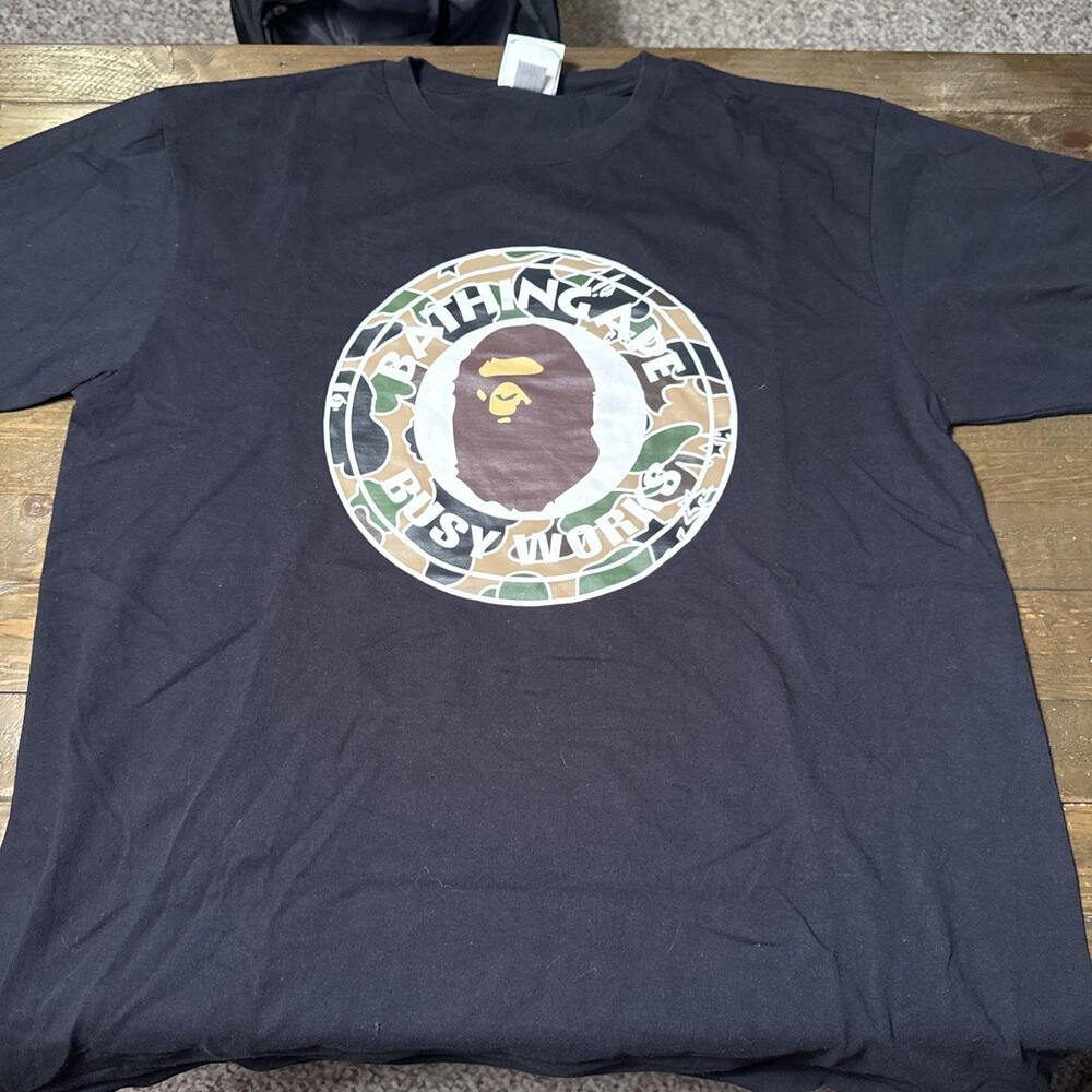 A Bathing Ape BAPE Big Ape Head Short Sleeve Crew Neck T-Shirt Black (Size XL)